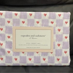 Valentines CUPCAKES & CASHMERE Check My Heart Full Sheet Set